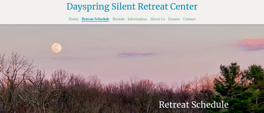 Dayspring Silent Retreat Center - Schedule